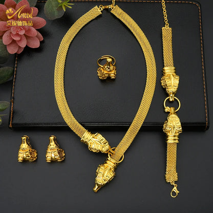 Set Gioielli Dorati Stile Etnico Dubai
