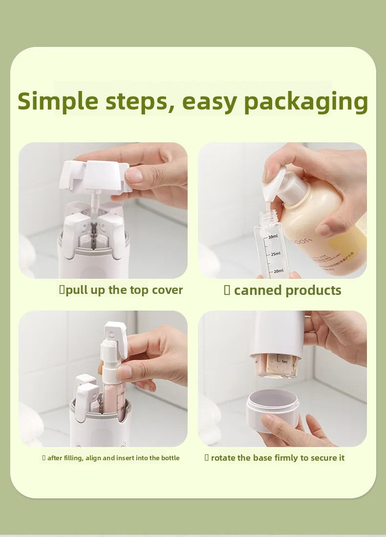 4 In 1 Travel Dispenser Portable Travel Bottles Leak Proof Leakproof Travel Container For Perfume Shampoo Conditioner Lotion