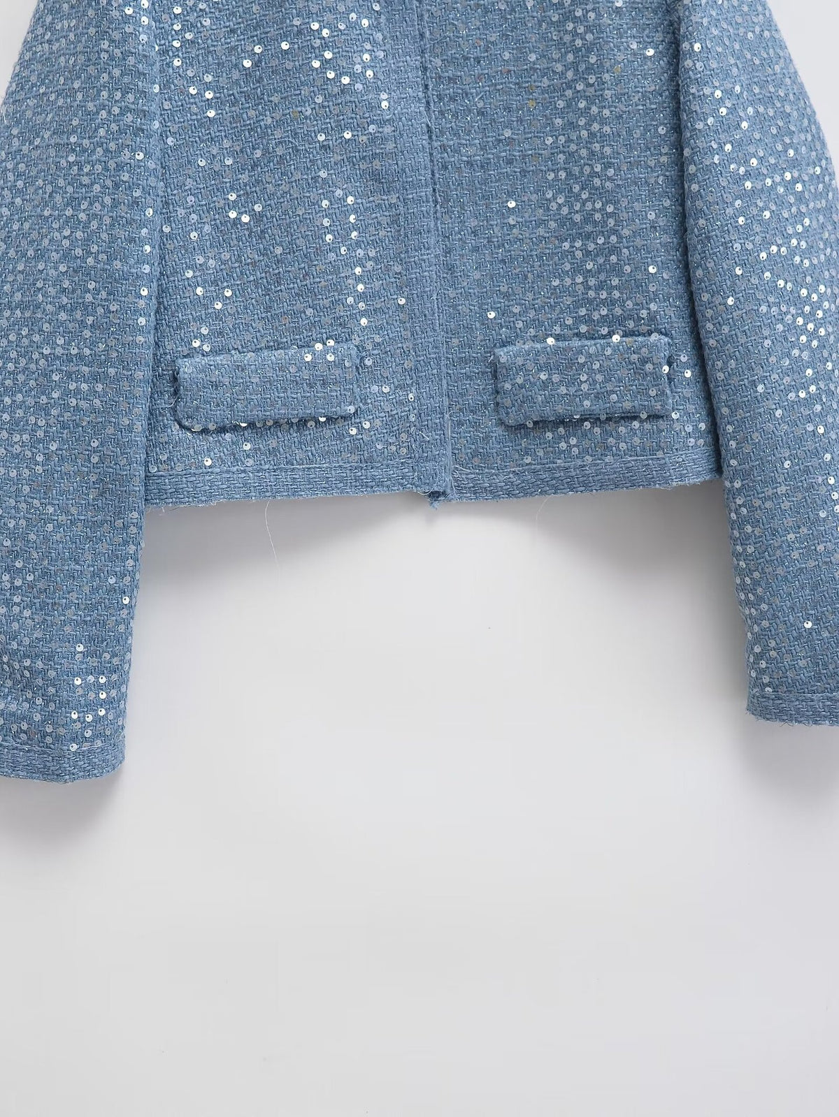 BKQU eleganti giubbotti Bomber con paillettes moda donna maniche lunghe o-collo cappotti corti 2024 autunno inverno donna capispalla High Street