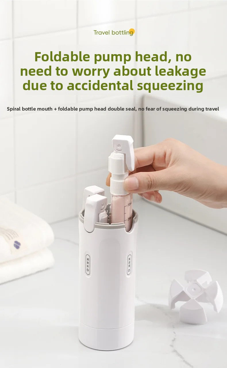 4 In 1 Travel Dispenser Portable Travel Bottles Leak Proof Leakproof Travel Container For Perfume Shampoo Conditioner Lotion