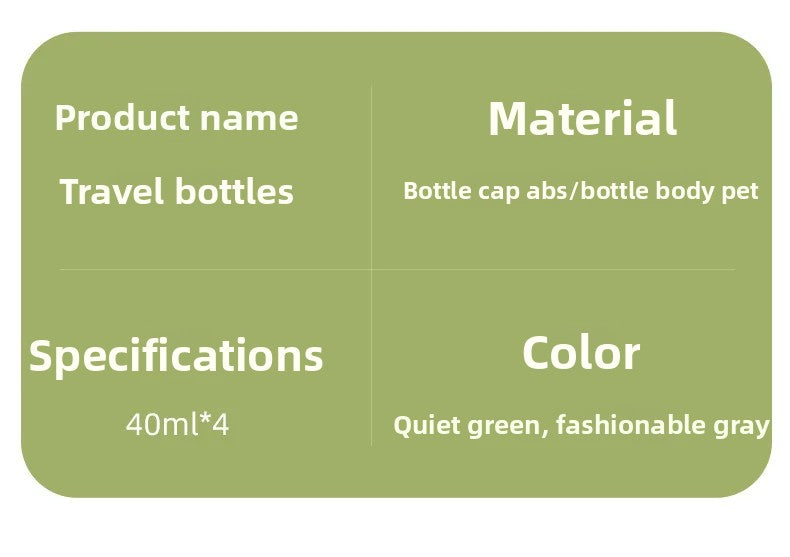 4 In 1 Travel Dispenser Portable Travel Bottles Leak Proof Leakproof Travel Container For Perfume Shampoo Conditioner Lotion