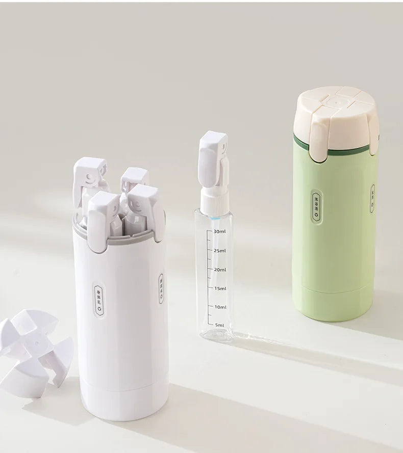 4 In 1 Travel Dispenser Portable Travel Bottles Leak Proof Leakproof Travel Container For Perfume Shampoo Conditioner Lotion