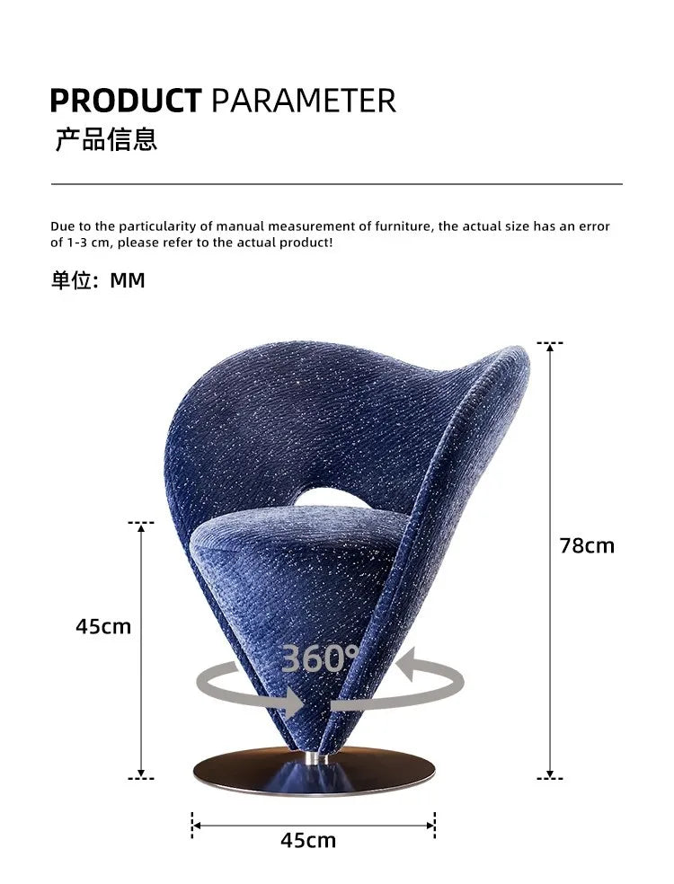 Single sofa chair, starry sky makeup stool dresser chair
