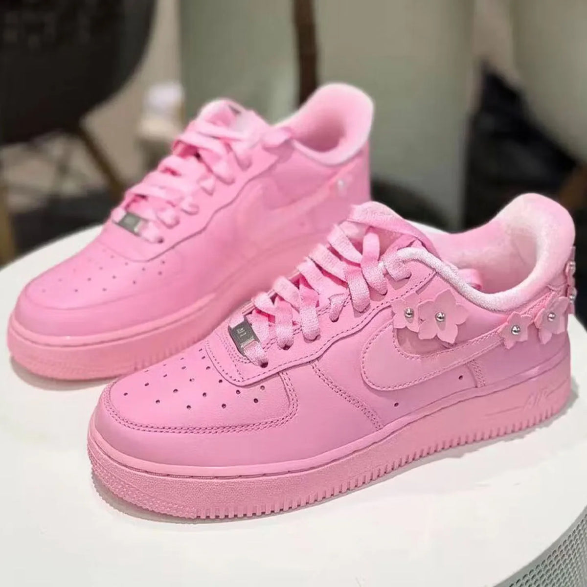 Scarpe da Donna Nike Air Force 1'07 Originali Af1 Sneakers Casual con Rialzo alla Caviglia alla Moda Rosa Ir8637-600