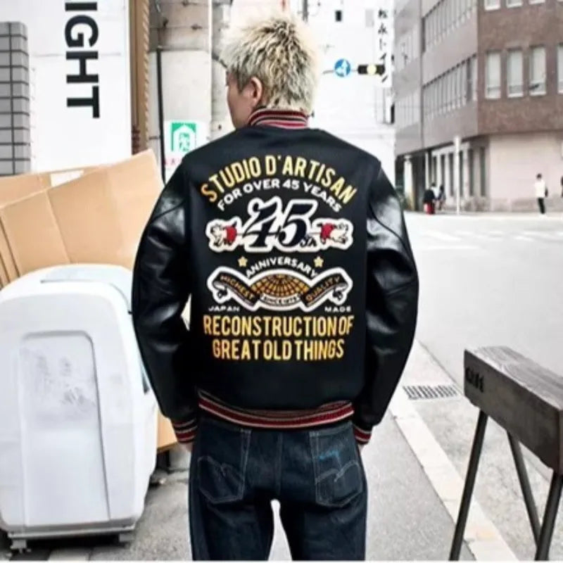 Uniforme da baseball ricamata per uomo Giacche bomber primavera autunno Giacche college vintage Capispalla da donna Abbigliamento uomo moda
