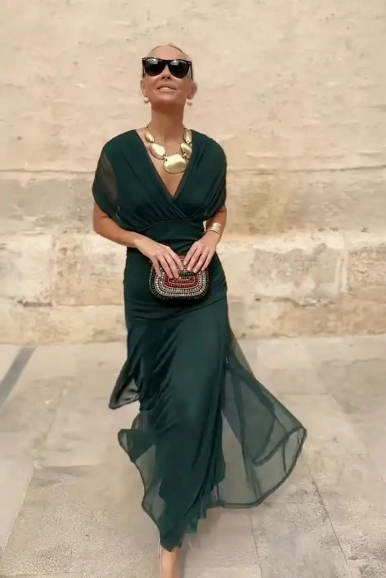 Abito Midi Estivo da Donna con Stampa in Rete e Spalline Sottili, Casual per Feste, Taglie EU e US