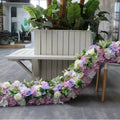 Custom Artificial Flowers Strips Arrangement Event Backdrop Arch Decor Wall Hanging Floral Row Table Sofa Runner Wedding Props