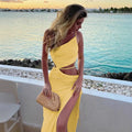 Abiti a canotta vuoti Abito solido Donna Lunghezza caviglia Slim Sexy Impiombato Summer Guaina Party Leggero elasticizzato senza maniche 2025