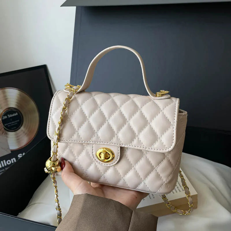 Borsa a Tracolla alla Moda con Catena, Stile Diamantato, Piccola Borsa a Spalla da Donna, Borsa di Lusso con Sensazione Elegante