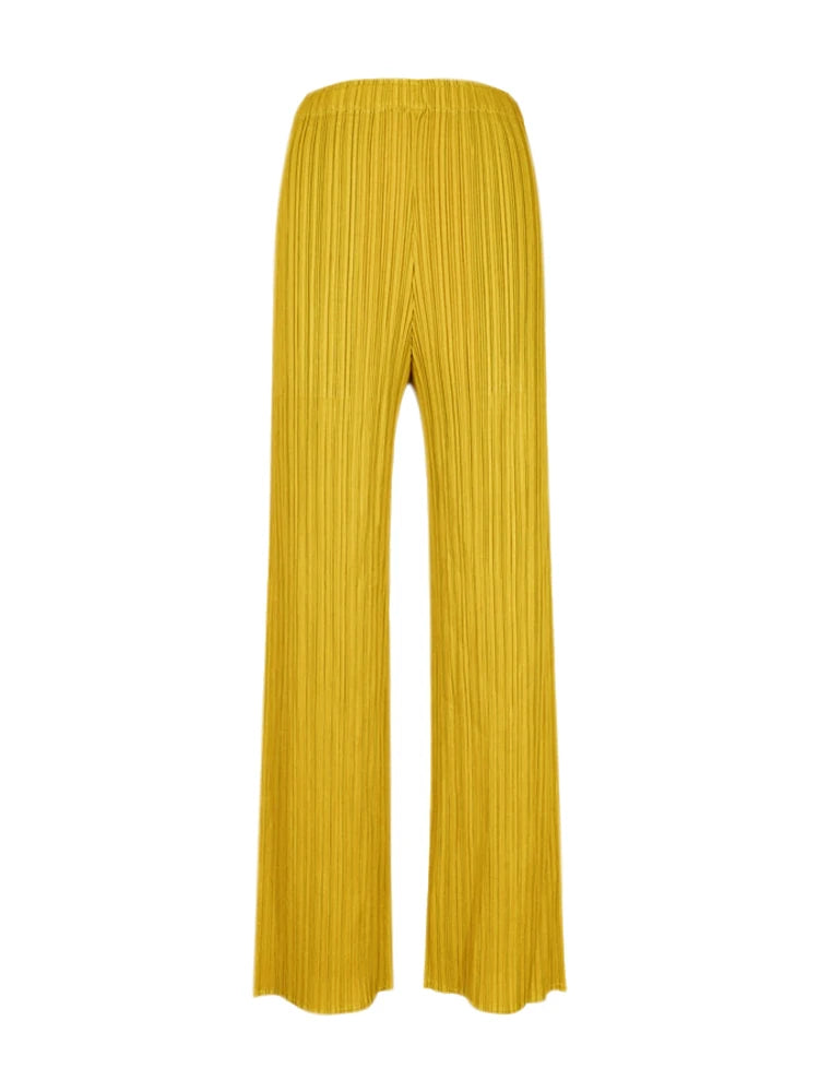Pantaloni a vita alta a pieghe dritti larghi classici di design Miyake eleganti casual da donna primavera estate autunno disponibili