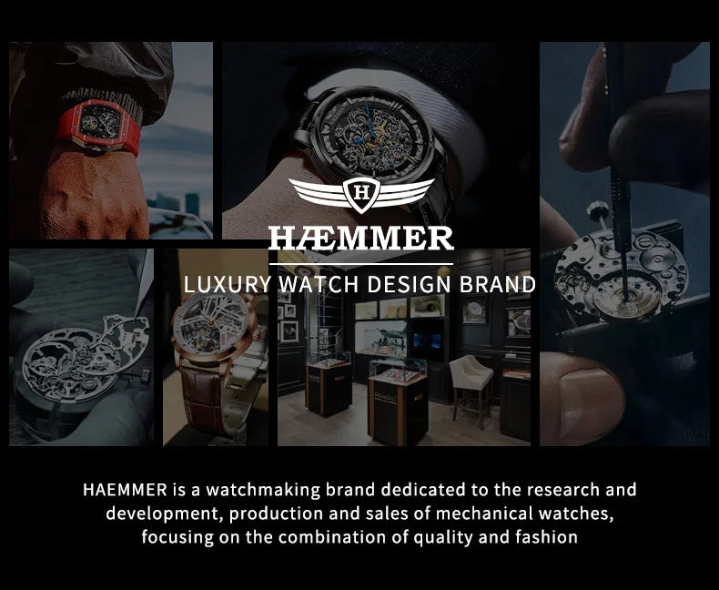 2024 HAEMMER Astronomia Orologio da uomo Custodia trasparente Design Orologio al quarzo in pelle da uomo Regolazione del tempo Jacob Relogio Impermeabile