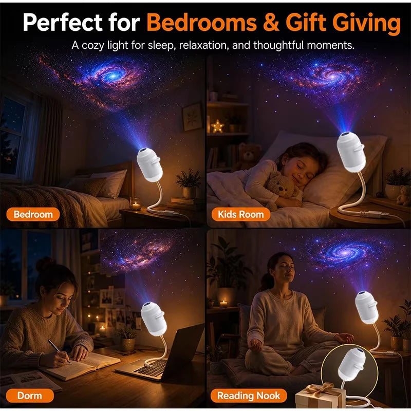 Proiettore Galassia USB Cielo Stellato 360°