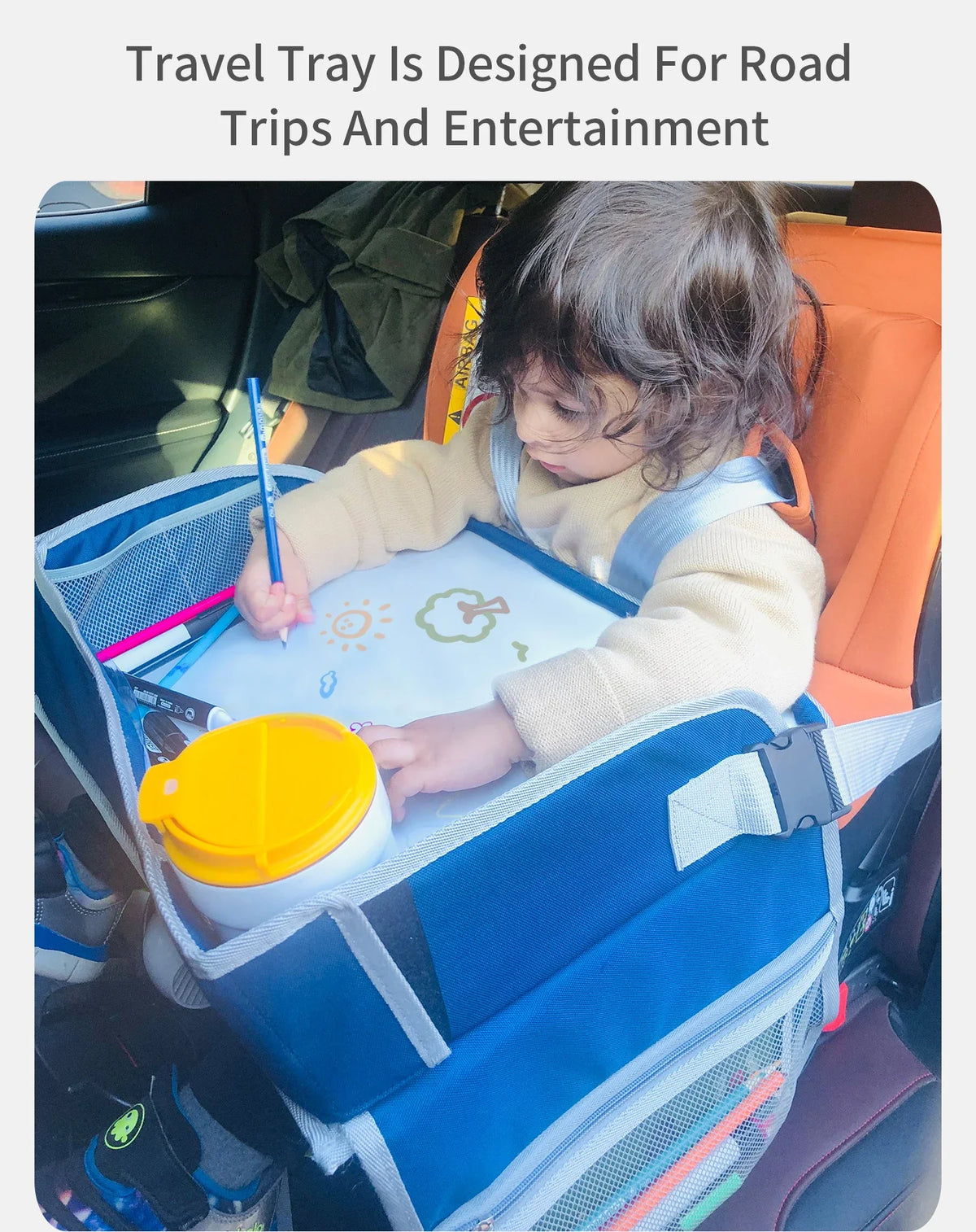 Children's Car Portable Travel Multi functional Painting Board Easy to Wipe Boys and Girls Whiteboard Painting Board Tray