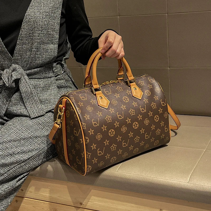 Borsa a Tracolla in Pelle per Donna, Borsa Messenger di Lusso di Marca Famosa, Design Classico ed Elegante