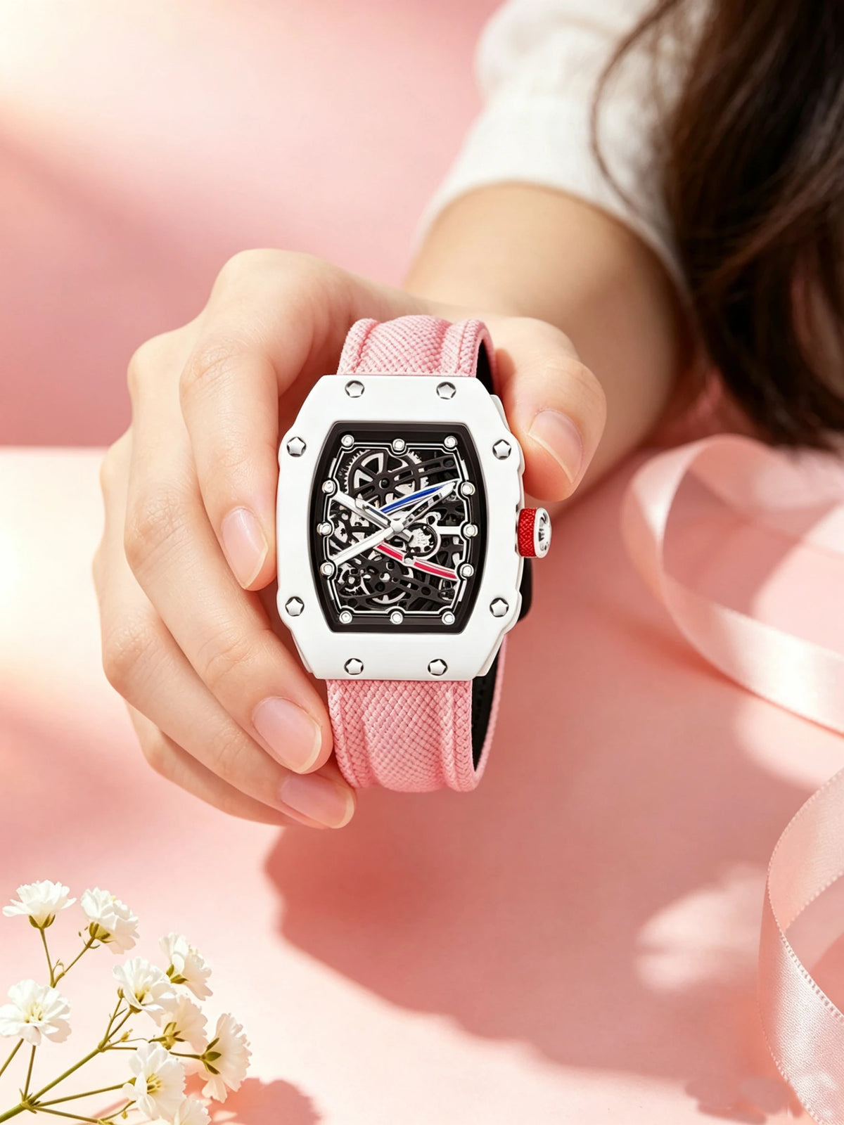 Nuovo orologio sportivo al quarzo alla moda per uomo e donna, serie Ultra-Thin Barrel, trendy e alla moda, con display luminoso, cinturino in silicone, movimento al quarzo elettronico, adatto per uomo, regalo ideale per San V