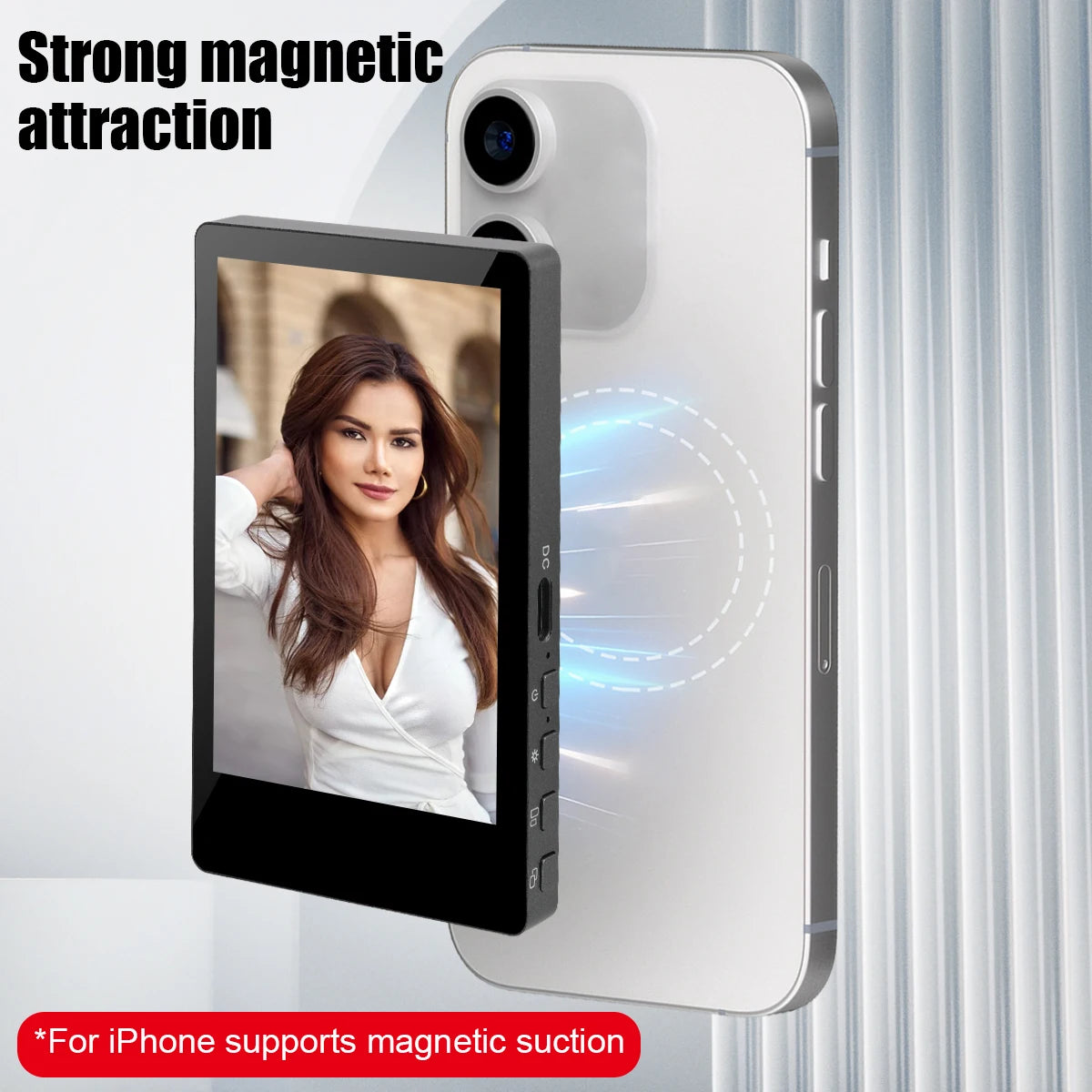 Wireless Vlog Mobile Magnetic Selfie Screen Using Phone Rear Camera for Selfie Vlog or Live Stream Compatible.