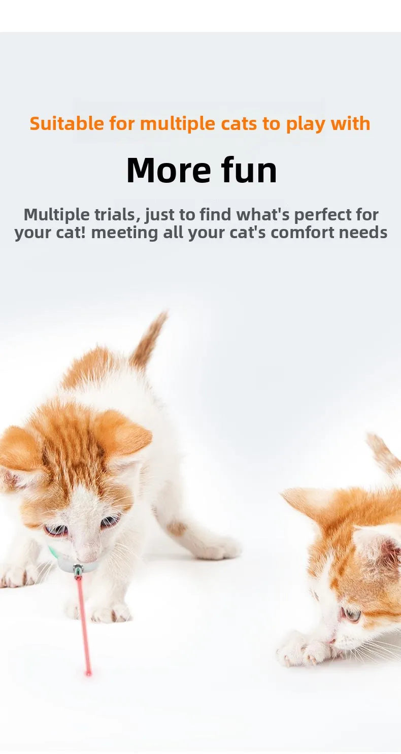Adjustable Laser Cat Collar Interactive Toy Hands-Free Eye-Safe Red Light for Indoor Cats Dog Automatic Self-Play Toy