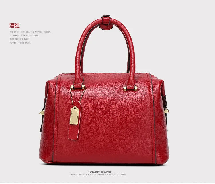 2026 Borse da donna solide di nuova moda Borse a tracolla da donna in pelle Pu di design europeo Borsa a tracolla di lusso di marca per ragazza femminile