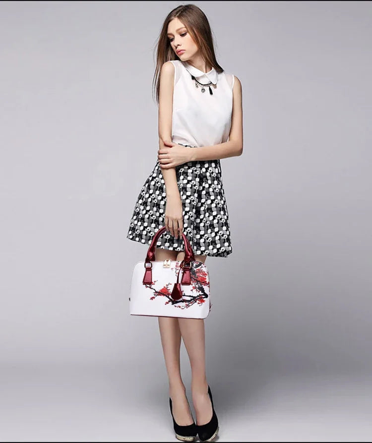Hisuely Borse stampate firmate di vendita calda per borse da donna Shopper Shell eleganti borse a tracolla floreali