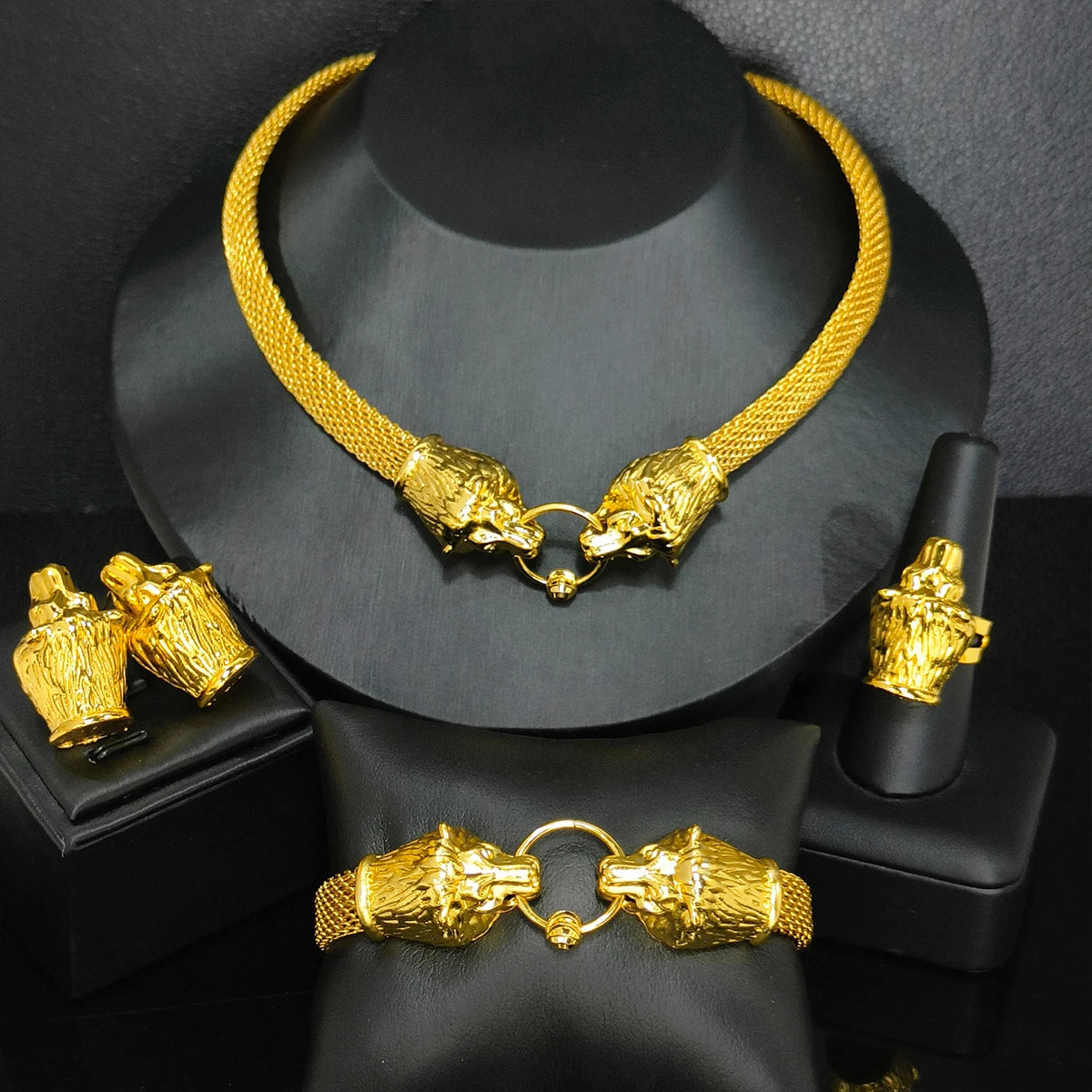 Set Gioielli Dorati Stile Etnico Dubai