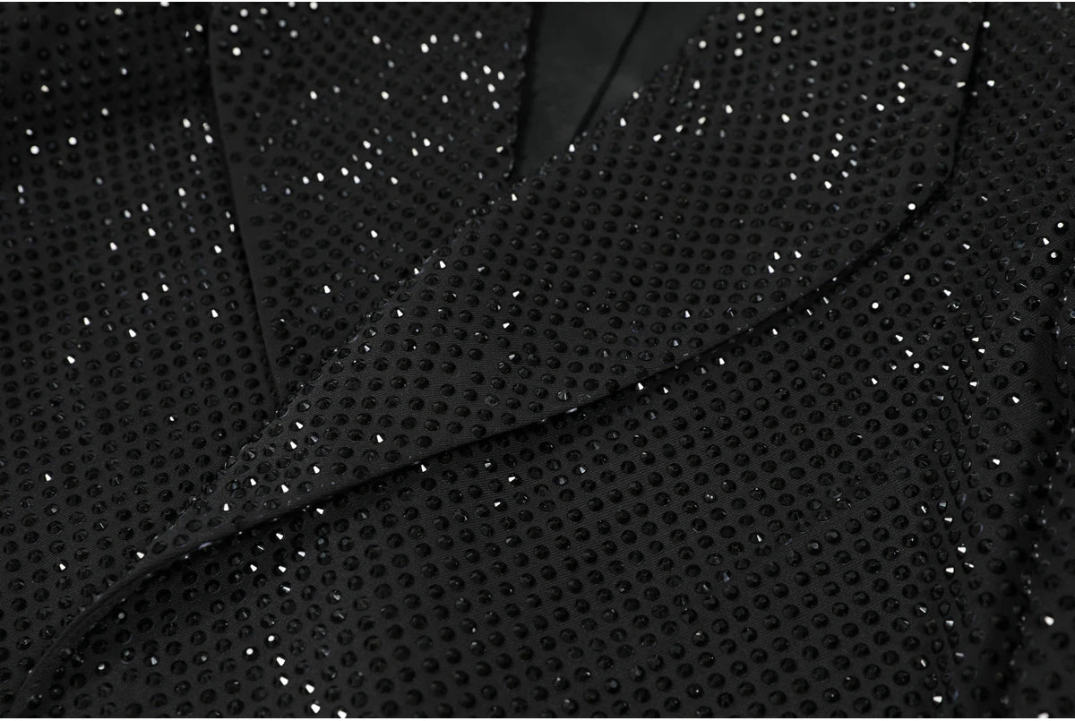 Giacca da donna dimagrante versatile di alta qualità primavera e autunno moda nuova industria pesante con stampa a caldo diamante