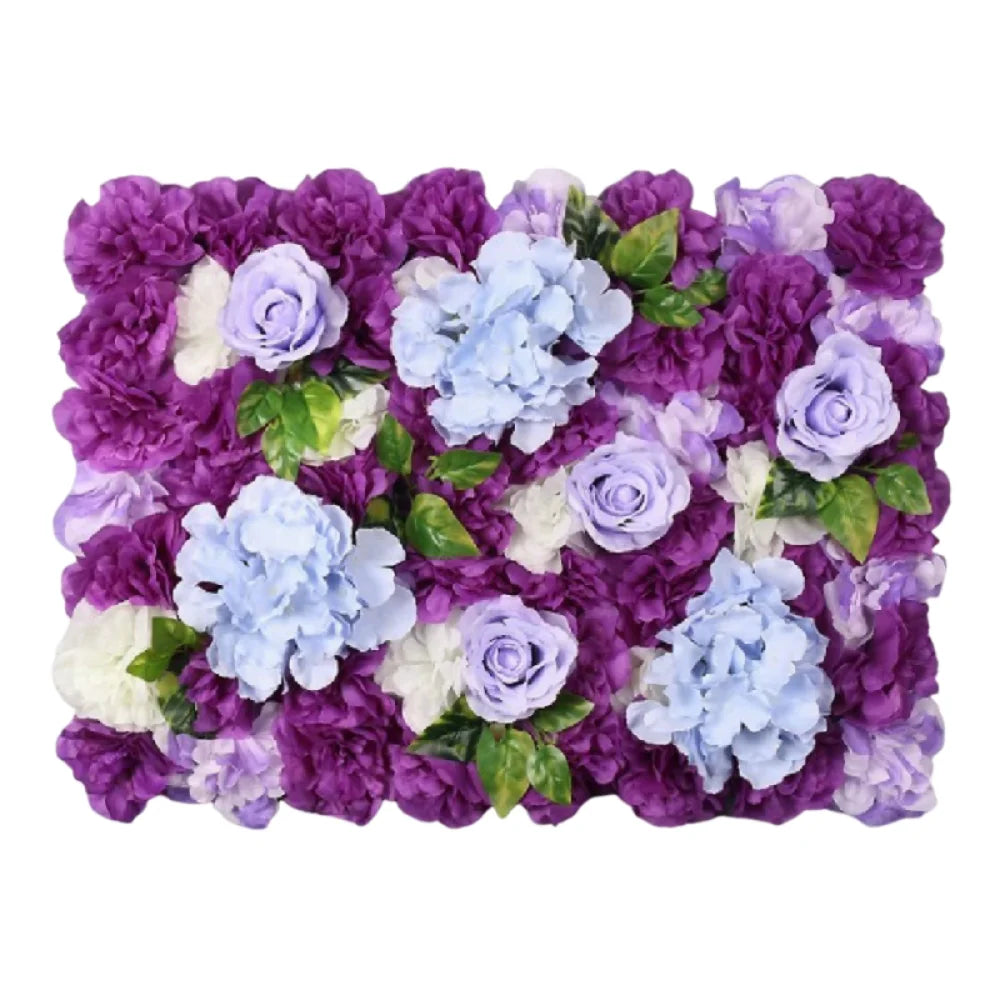 Handmade Artificial Flower Wall Panels Realistic Romantic Wedding Wall Backdrop Easy To Install 60X40cm Plastic 3D Floral Wall