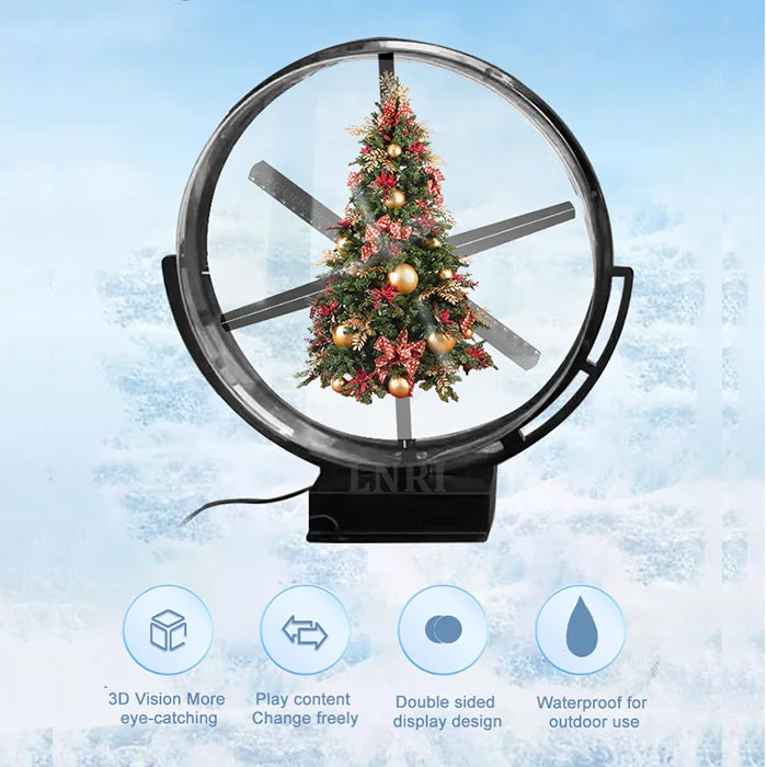 Outdoor Wall Mount Waterproof 3D Hologram LED Fan Display Single/Double Side Display 3D Hologram Advertising Equipment