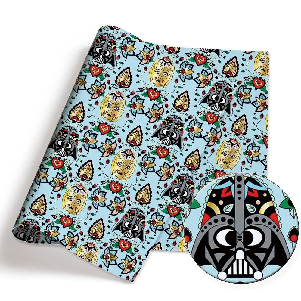 140x50CM Cartoon printed fabric  DIY star wars Cartoon Polyester/100Cotton/satin Fabric Patchwork Tissue Kid Sewing Doll Curtain