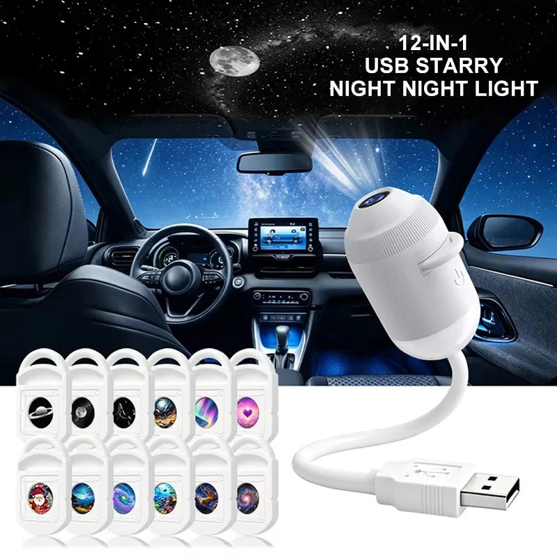 Proiettore Galassia USB Cielo Stellato 360°