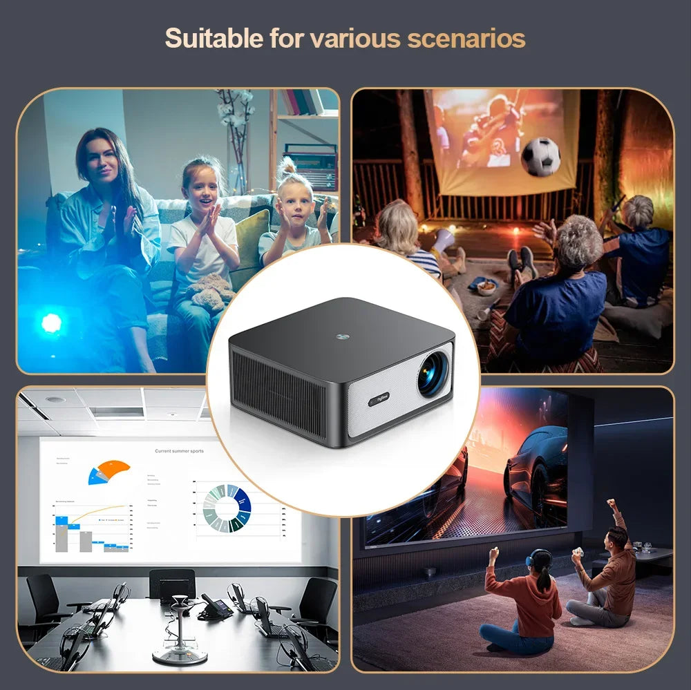  ThundeaL 4K TD98Pro 2G 32G Full HD 1080P Portable Projector Android WiFi 3D Video Projector Samrt TV Cinema Home Outdoor Game