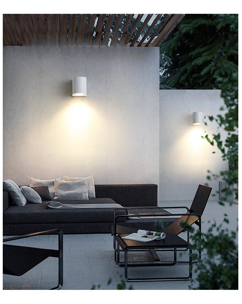 GU10 Base Outdoor Waterproof Wall Lights Garden Porch Wall Lighting LED Wall Lamps AC86-265V Indoor Bedroom Bedside Decorati
