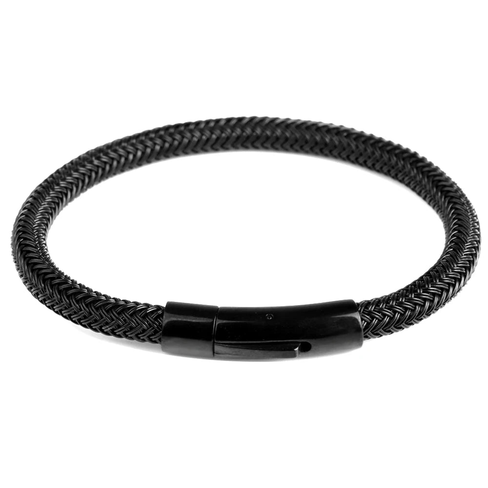 Bracciale Uomo Punk Nero