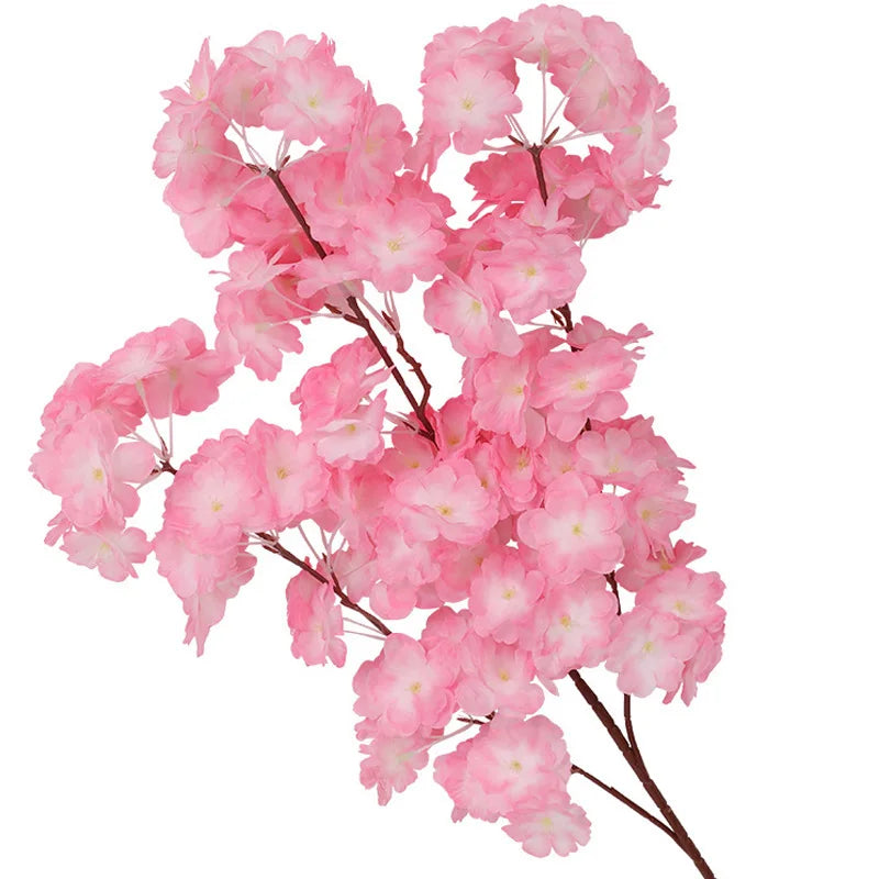 Artificial Cherry Branches Three Pronged Encrypted Peach Cherry Blossom Branch Wedding Arch Activity Living Room Home Decoration