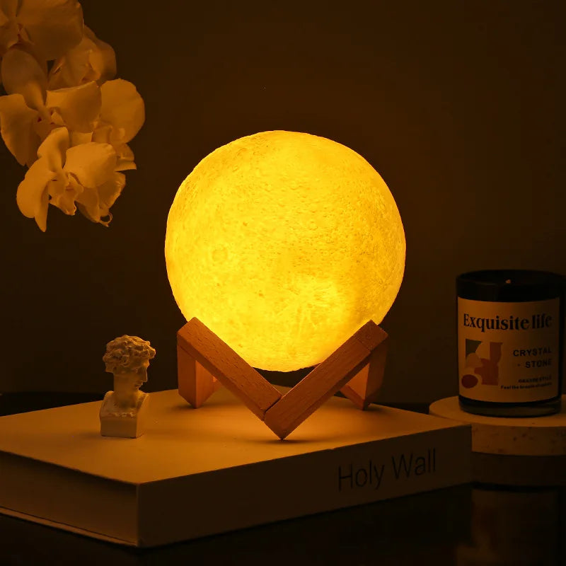 Lampada Tavolo Luna 3D