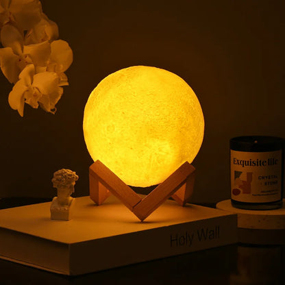Lampada Tavolo Luna 3D