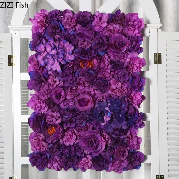 40X60CM Creative Artificial flower rose Flower wall wedding Artificial plants Background wall Christmas silk Modern decoration