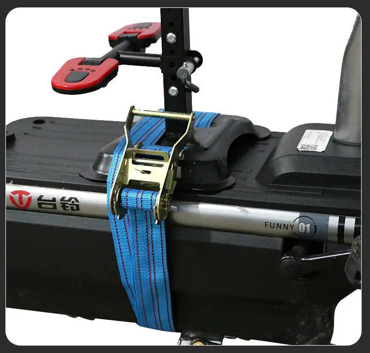 Electric Scooter Child Seat Adjustable Shock Seat Electric Vehicle Child Seat with Seat Belts Armrest and Foot Pedal Detachable