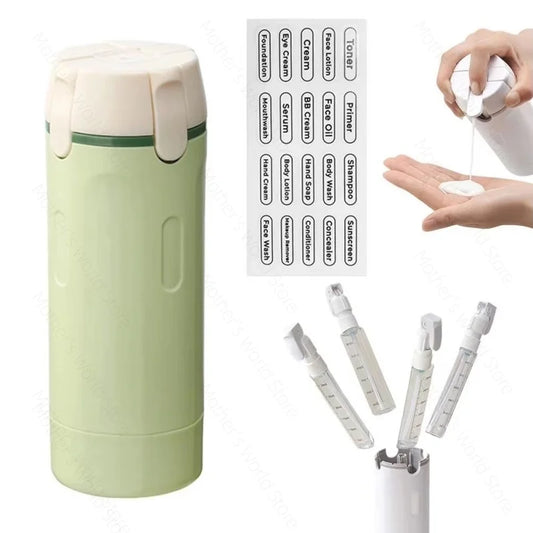 New 4 In 1 Travel Dispenser Portable Travel Bottles Leak Proof Leakproof Travel Container For Perfume Shampoo Conditioner Lotion
