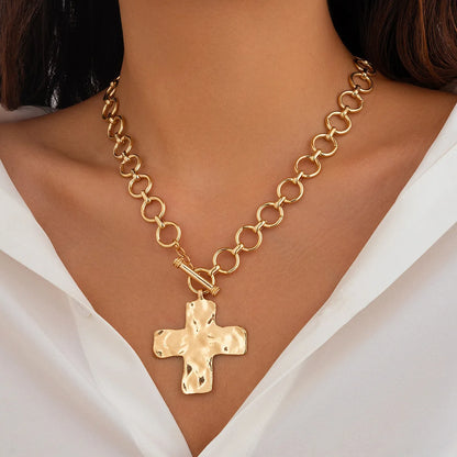 Collana Croce Oro Chunky