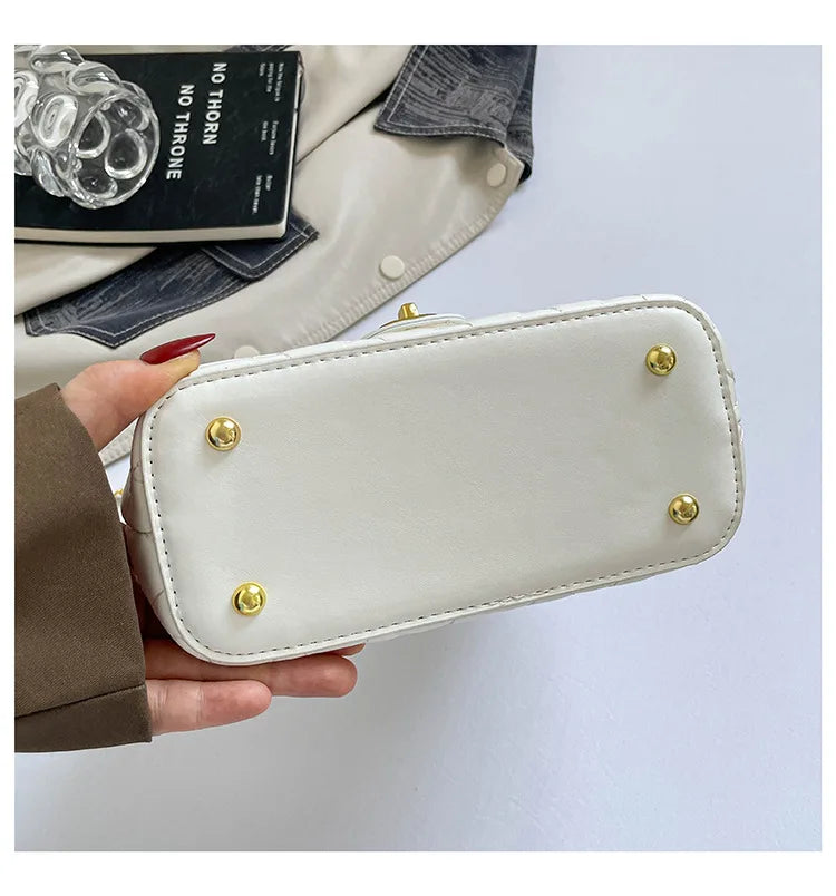 Borsa a Tracolla alla Moda con Catena, Stile Diamantato, Piccola Borsa a Spalla da Donna, Borsa di Lusso con Sensazione Elegante