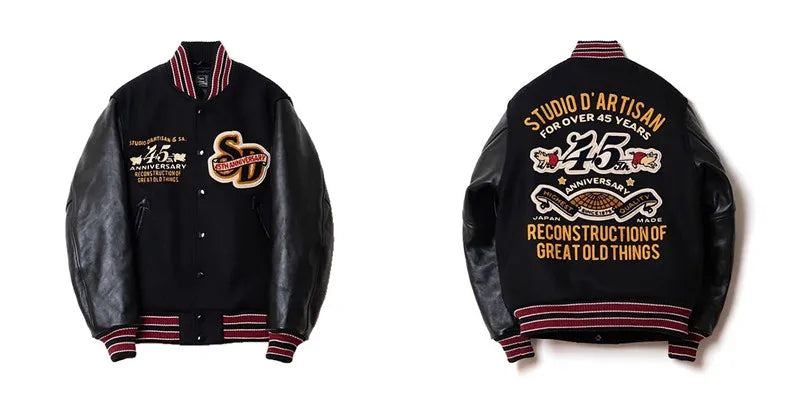 Uniforme da baseball ricamata per uomo Giacche bomber primavera autunno Giacche college vintage Capispalla da donna Abbigliamento uomo moda