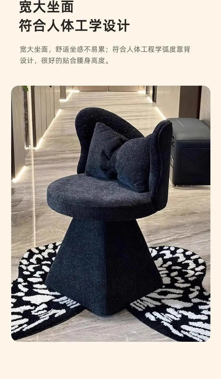 Light luxury dressing stool Simple makeup stool Internet celebrity master bedroom dressing chair Butterfly chair Back chair Rota