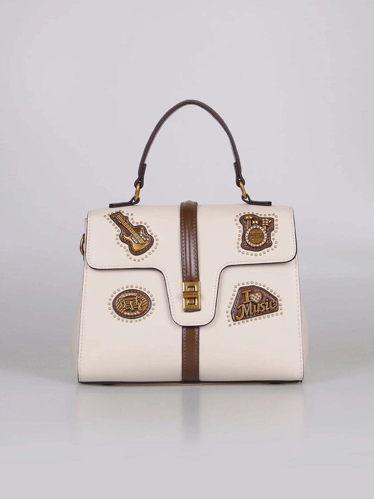 Borsa a Spalla Singola da Donna 2026, Nuova Moda, Borsa a Mano Popolare e di Lusso con Decorazione a Stemma in Metallo Retrò e Pelle di Alta Qualità