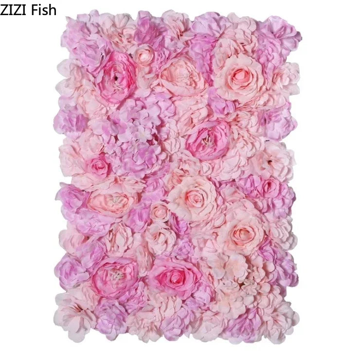40X60CM Creative Artificial flower rose Flower wall wedding Artificial plants Background wall Christmas silk Modern decoration