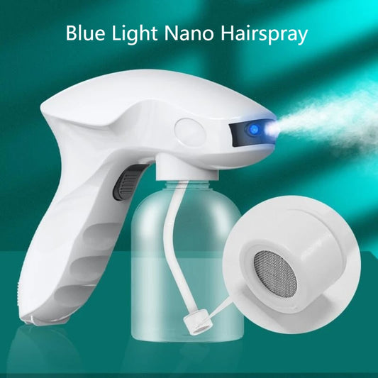 Shark Blue Light Spray Gun Wireless Nano Hair Gel Sprayer for Barber Households or Public Place Portable Disinfector