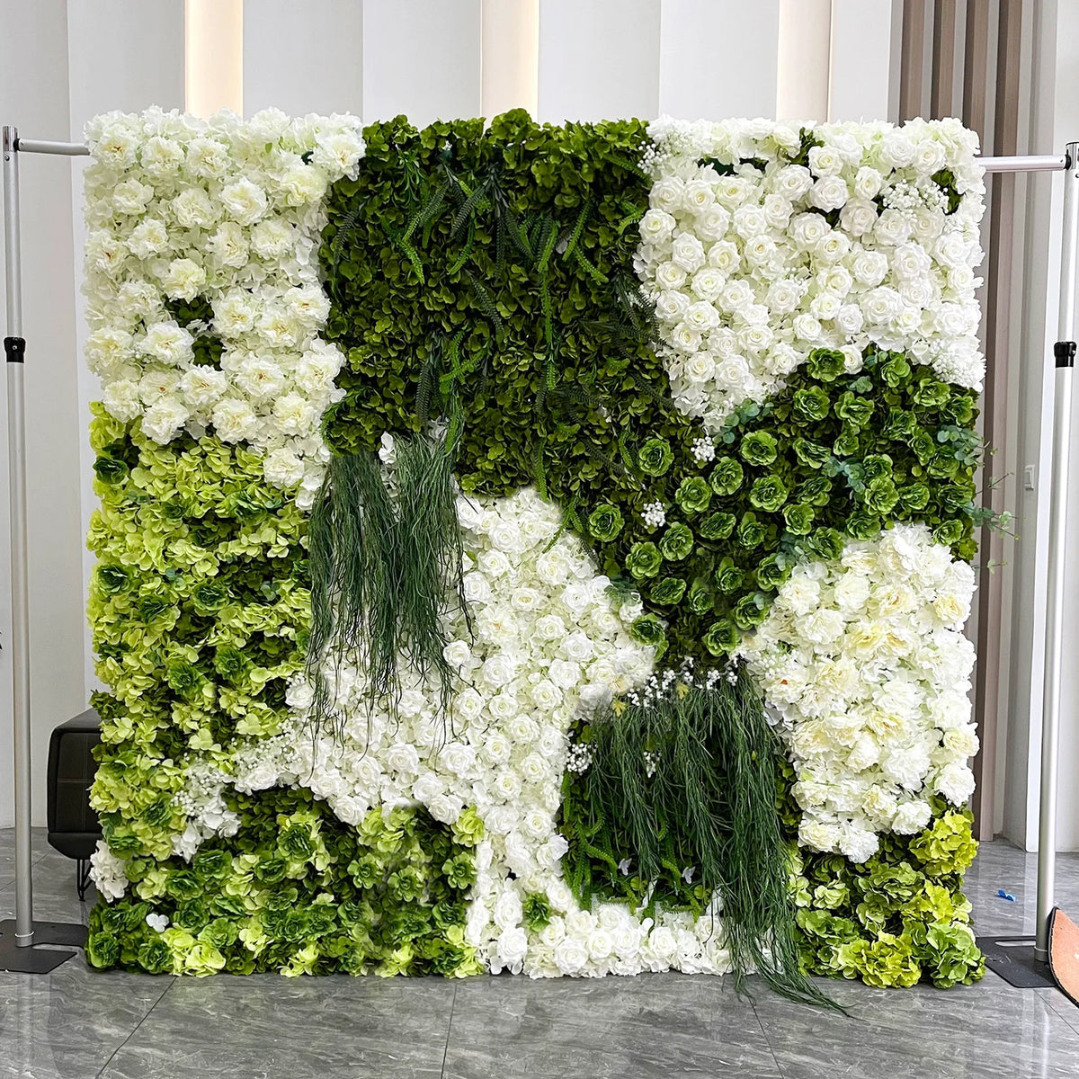 Creative Wedding Wall Decorative Wall Panels Pink Roses Rolled Up Flower Wall Background