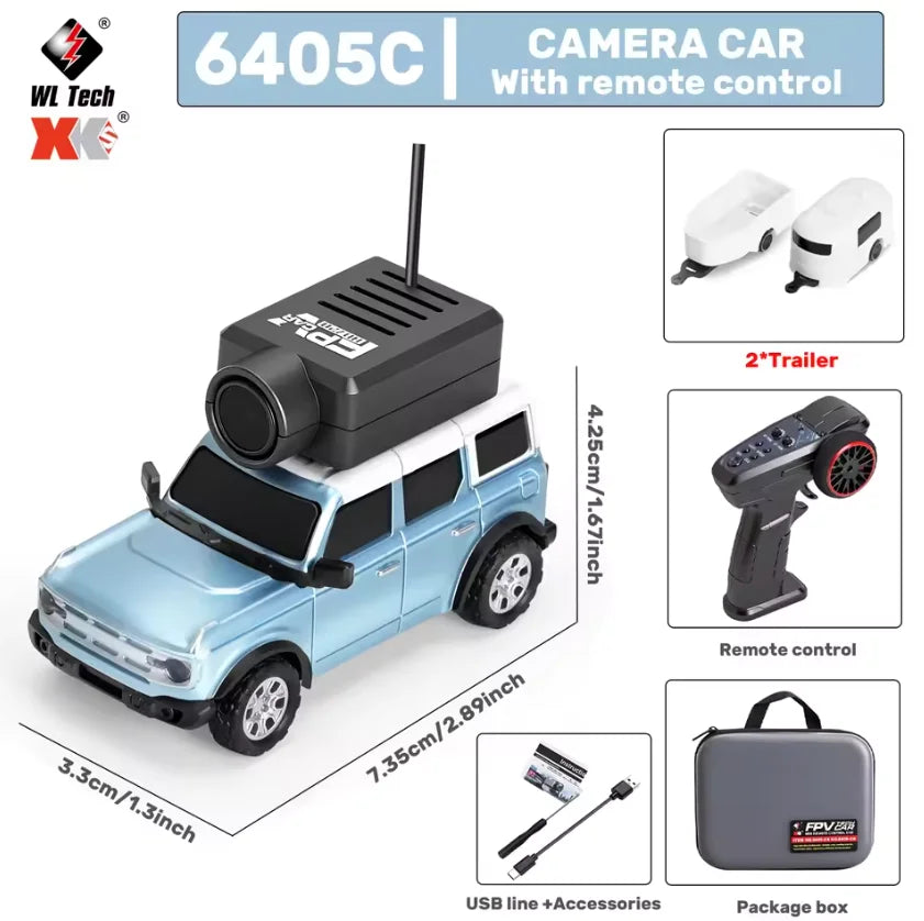 WLtoys 6406 1/64 Mini RC Car with 720P FPV Camera Wifi APP Control 2.4G Reomte Contorl Racing Vehicle Toy for Children