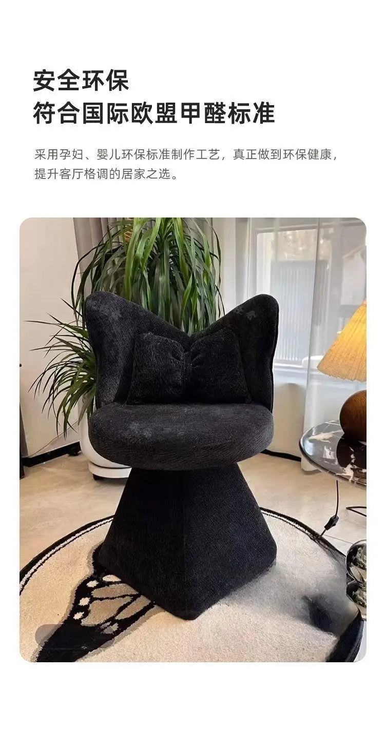 Light luxury dressing stool Simple makeup stool Internet celebrity master bedroom dressing chair Butterfly chair Back chair Rota