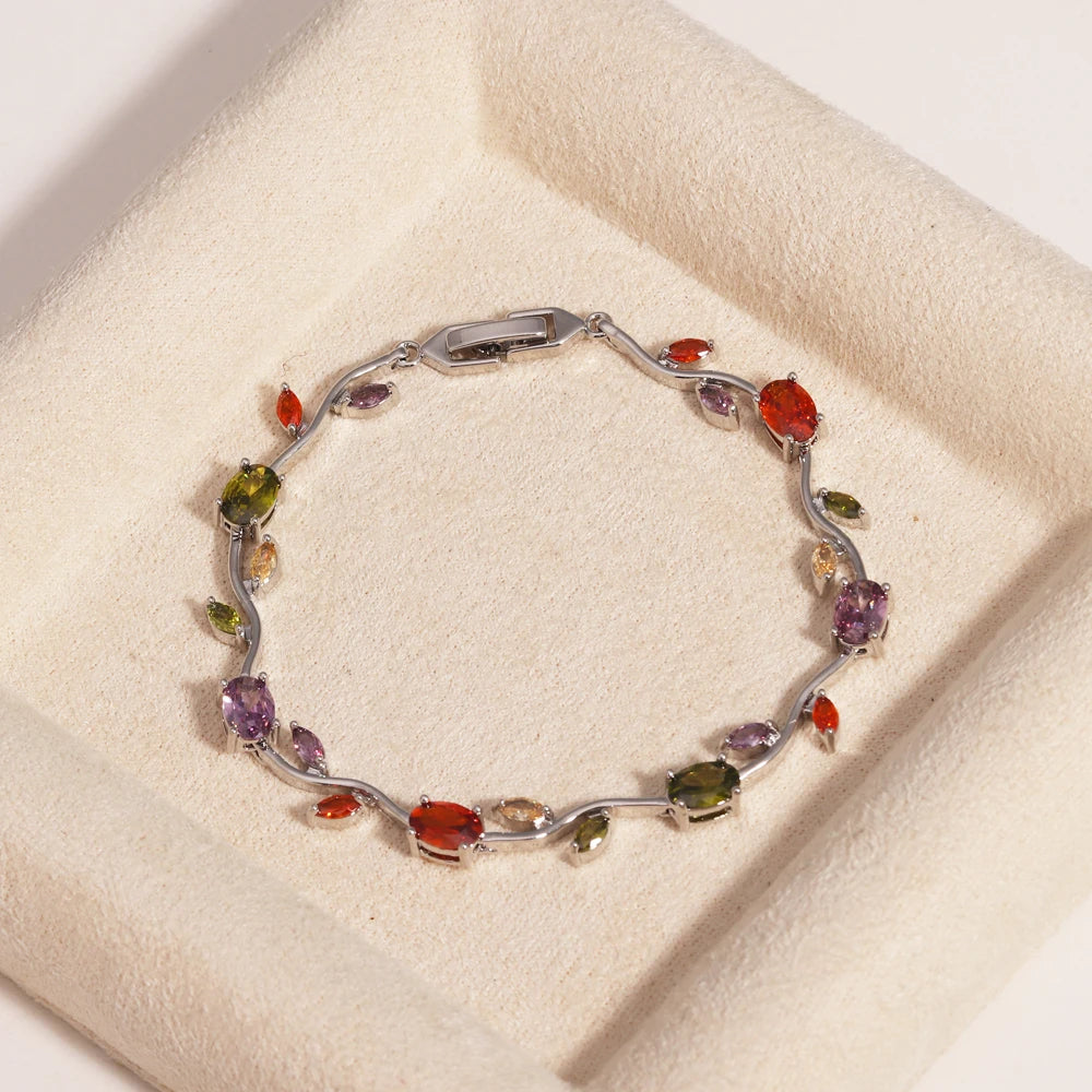 Braccialetti di gioielli da sposa per damigella d'onore da sposa in cristallo CZ con zirconi cubici di marca da donna, regalo per la mamma nel giorno del matrimonio