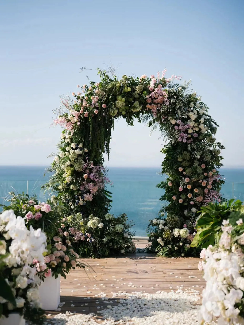 Creative Wedding Wall Decorative Wall Panels Pink Roses Rolled Up Flower Wall Background